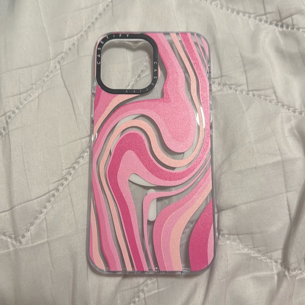 Pink swirls iPhone 13 Pro Max case